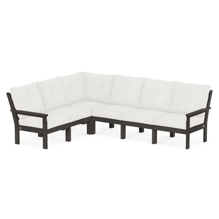 POLYWOOD Vineyard 6-Piece Sectional in Vintage Finish
