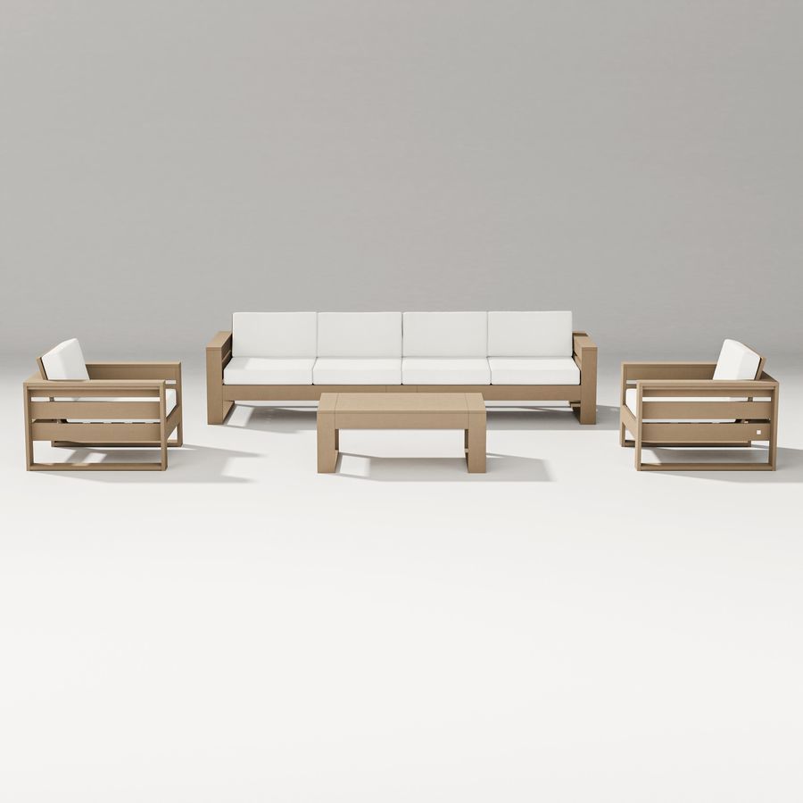 POLYWOOD Latitude 5-Piece Lounge Sofa Set