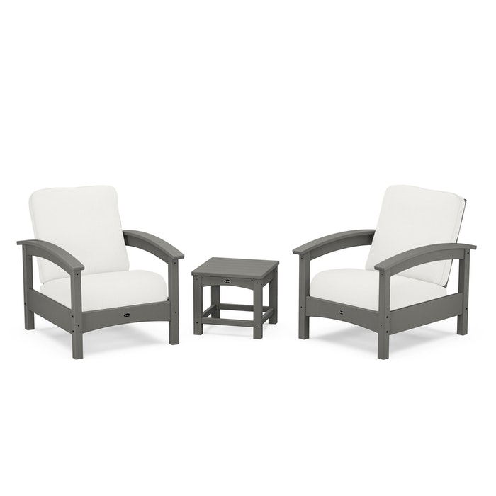 Trex Outdoor Furniture Rockport Club 3 Piece Deep Seating Conversation Set