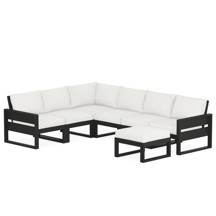 POLYWOOD Eastport 6-Piece Sectional with Ottoman