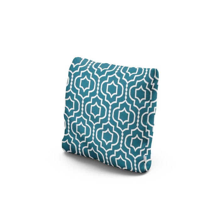 16" Outdoor Throw Pillow in Tensil Lagoon