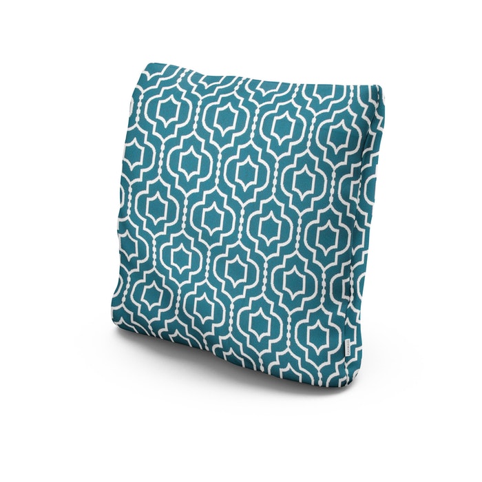 20" Outdoor Throw Pillow in Tensil Lagoon