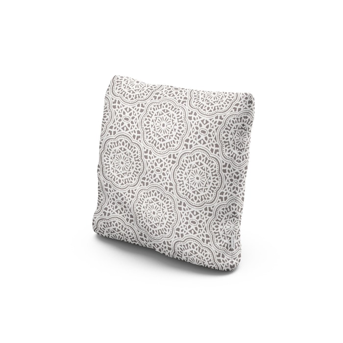 18" Outdoor Throw Pillow in Gwyneth Pewter