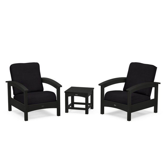 Trex Outdoor Furniture Rockport Club 3 Piece Deep Seating Conversation Set