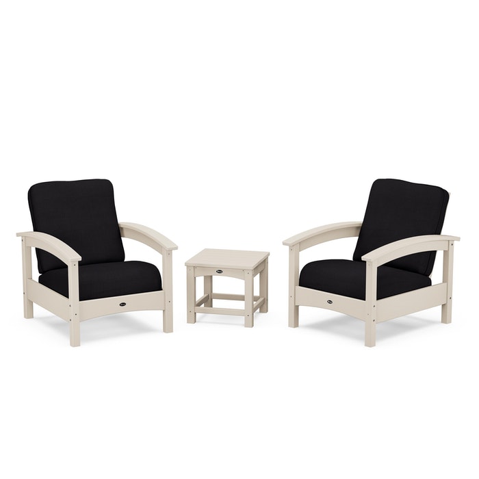 Trex Outdoor Furniture Rockport Club 3 Piece Deep Seating Conversation Set
