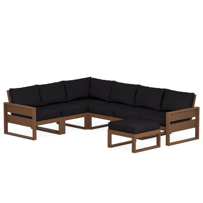 POLYWOOD Eastport 6-Piece Sectional with Ottoman