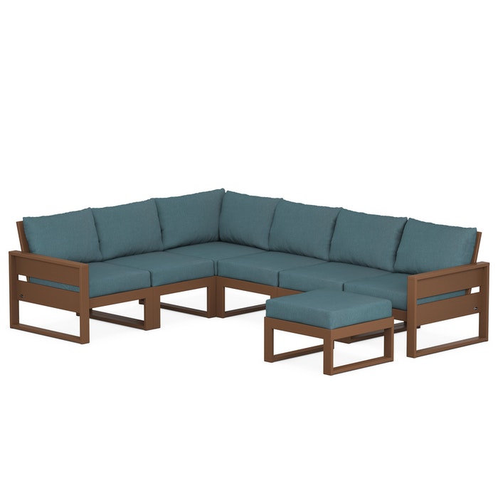 POLYWOOD Eastport 6-Piece Sectional with Ottoman