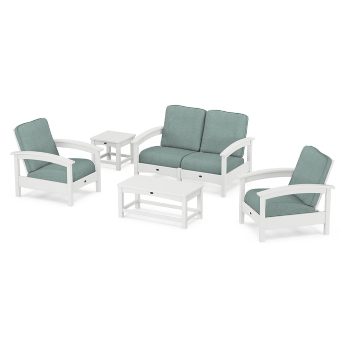 Trex Outdoor Furniture Rockport Club 6 Piece Deep Seating Conversation Set
