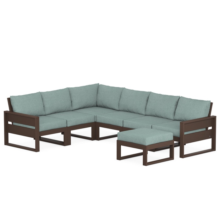 POLYWOOD Eastport 6-Piece Sectional with Ottoman