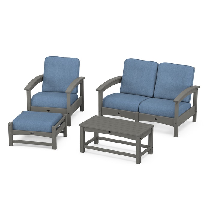 Trex Outdoor Furniture Rockport 4-Piece Deep Seating Conversation Group