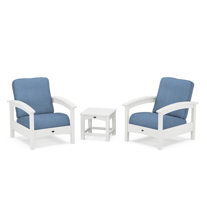 Trex Outdoor Furniture Rockport Club 3 Piece Deep Seating Conversation Set