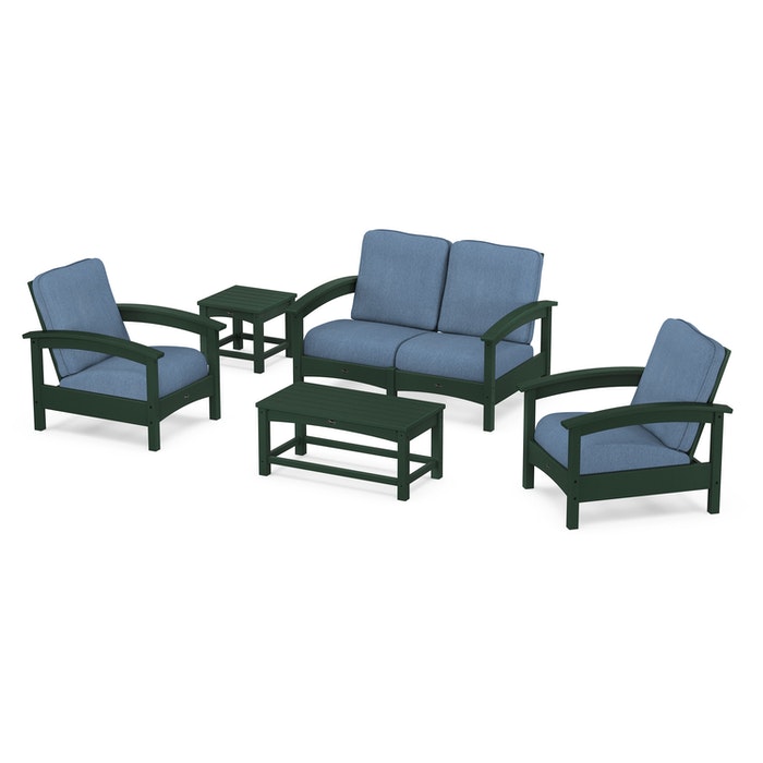 Trex Outdoor Furniture Rockport Club 6 Piece Deep Seating Conversation Set