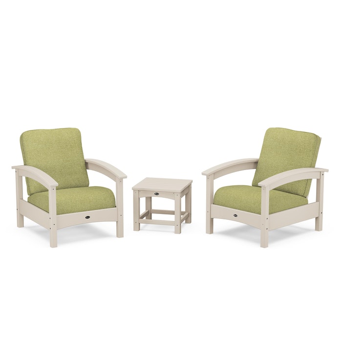 Trex Outdoor Furniture Rockport Club 3 Piece Deep Seating Conversation Set