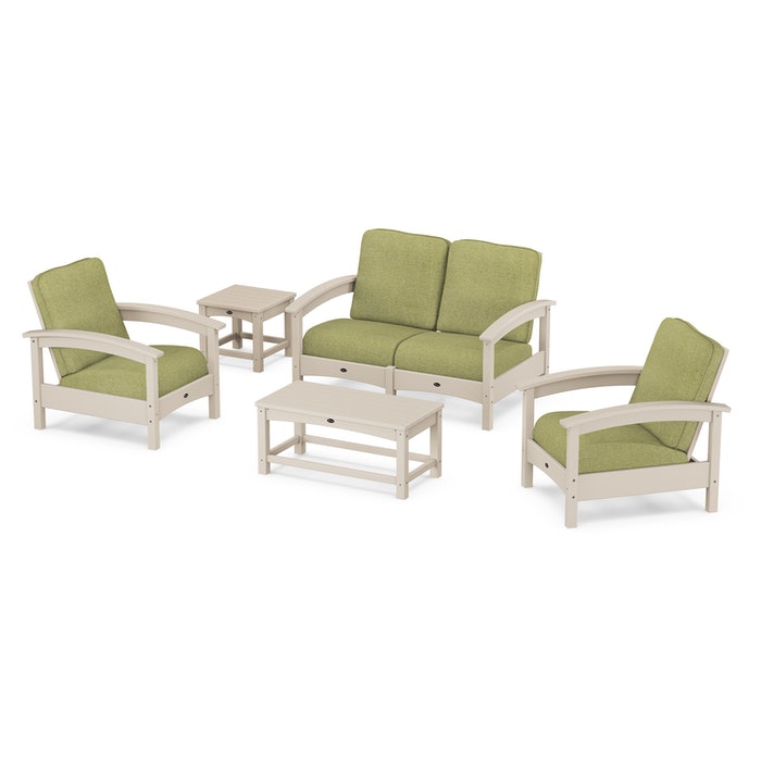 Trex Outdoor Furniture Rockport Club 6 Piece Deep Seating Conversation Set