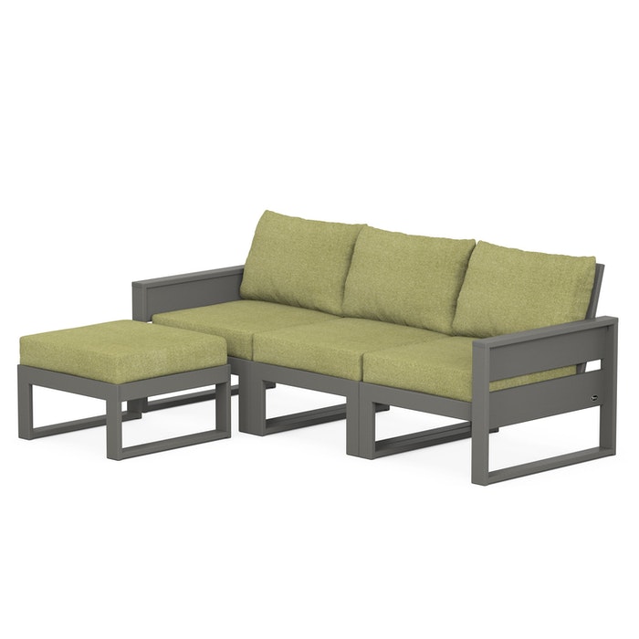 POLYWOOD Eastport 4-Piece Sectional with Ottoman