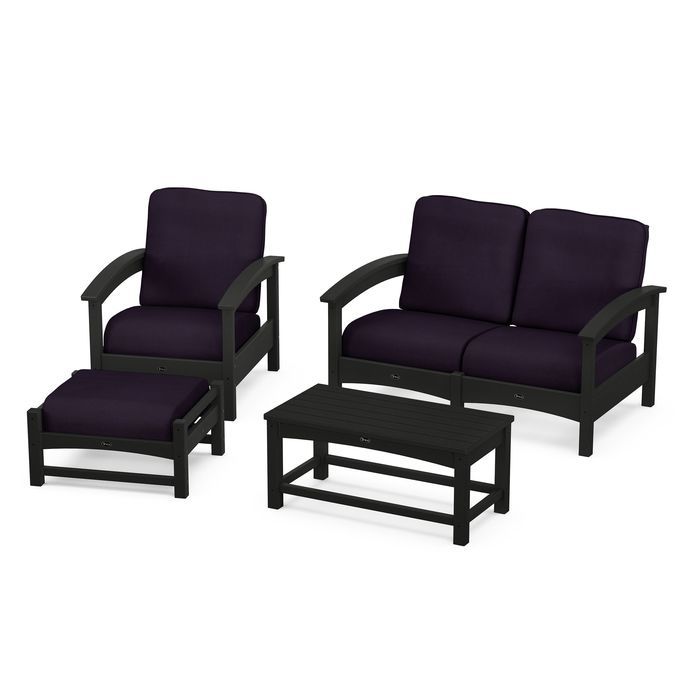 Trex Outdoor Furniture Rockport 4-Piece Deep Seating Conversation Group