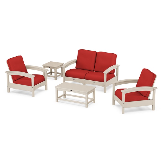 Trex Outdoor Furniture Rockport Club 6 Piece Deep Seating Conversation Set