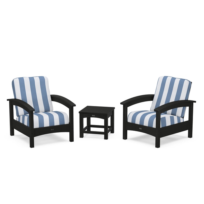 Trex Outdoor Furniture Rockport Club 3 Piece Deep Seating Conversation Set