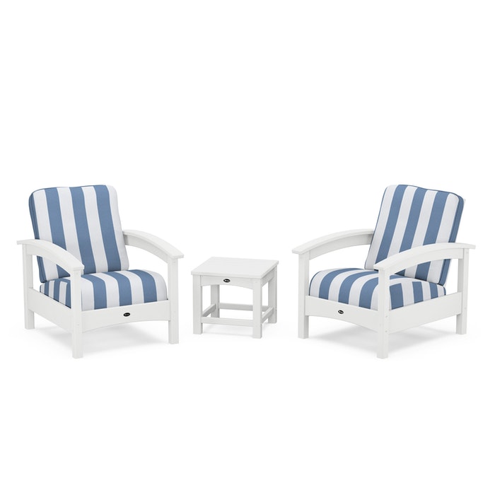 Trex Outdoor Furniture Rockport Club 3 Piece Deep Seating Conversation Set