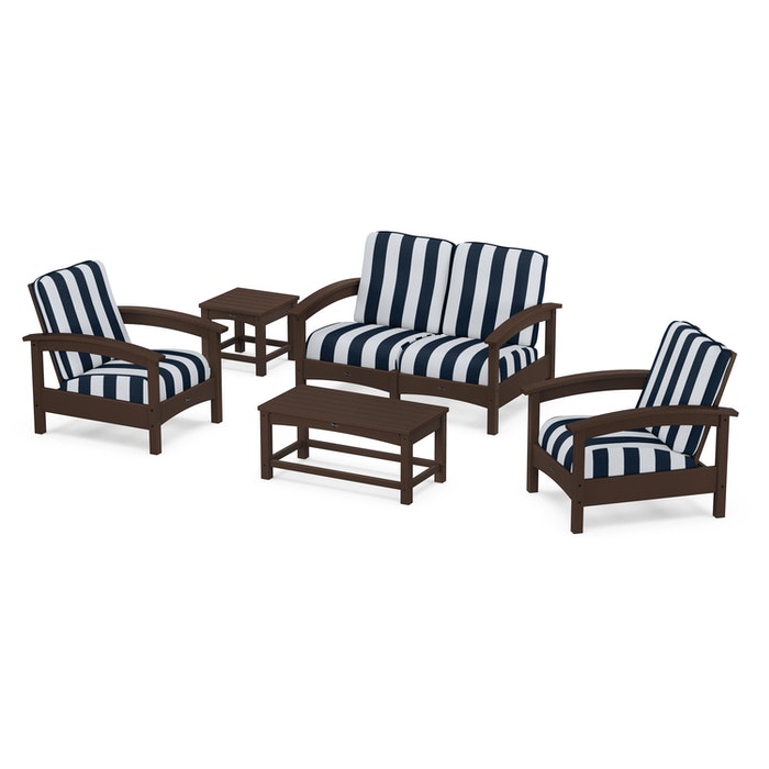 Trex Outdoor Furniture Rockport Club 6 Piece Deep Seating Conversation Set