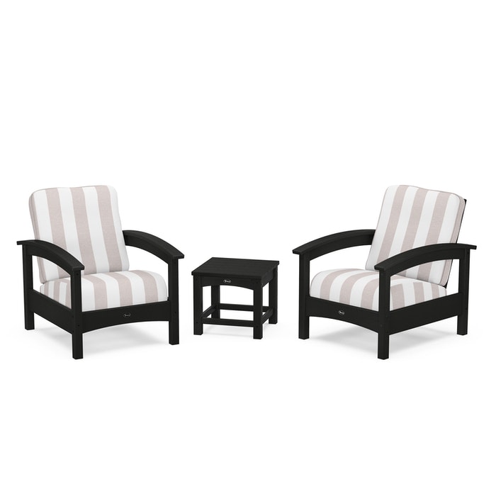 Trex Outdoor Furniture Rockport Club 3 Piece Deep Seating Conversation Set