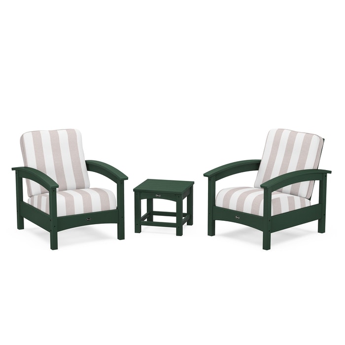 Trex Outdoor Furniture Rockport Club 3 Piece Deep Seating Conversation Set
