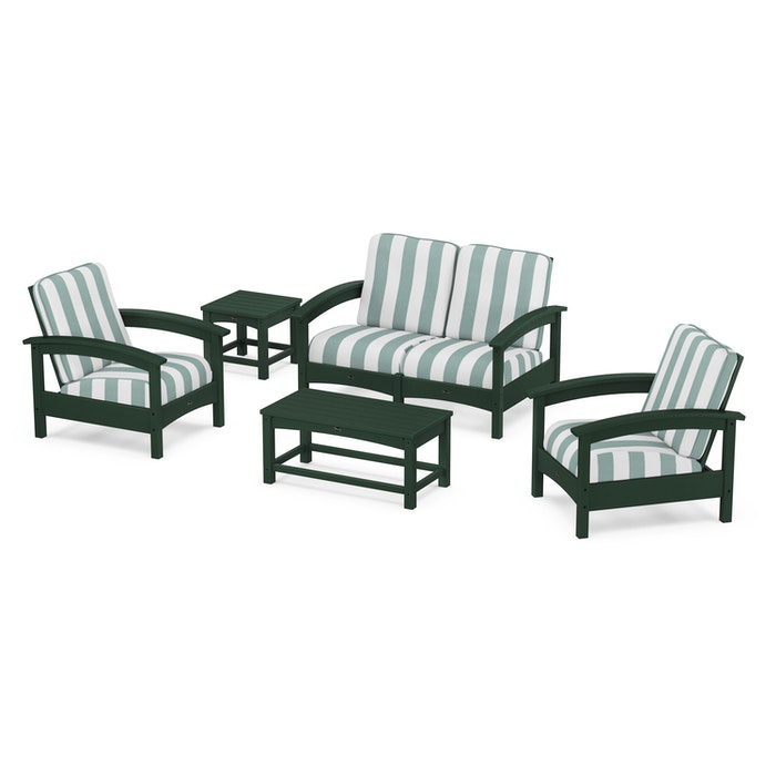 Trex Outdoor Furniture Rockport Club 6 Piece Deep Seating Conversation Set