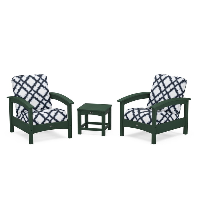 Trex Outdoor Furniture Rockport Club 3 Piece Deep Seating Conversation Set