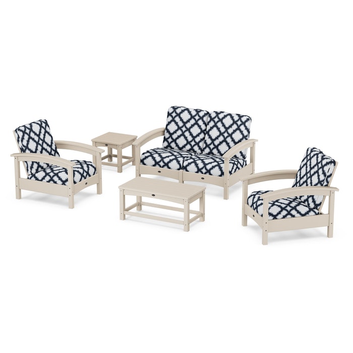 Trex Outdoor Furniture Rockport Club 6 Piece Deep Seating Conversation Set