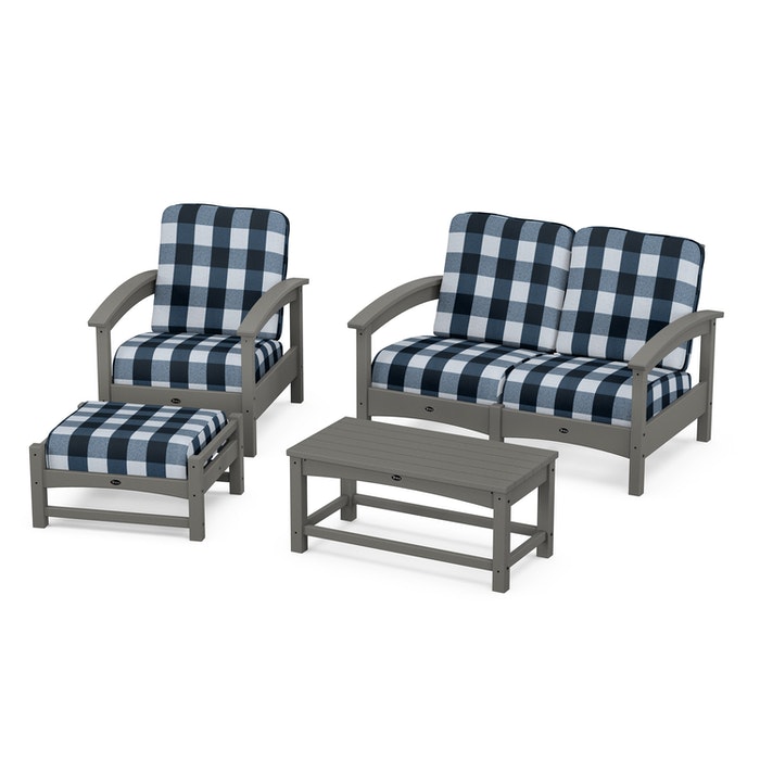 Trex Outdoor Furniture Rockport 4-Piece Deep Seating Conversation Group