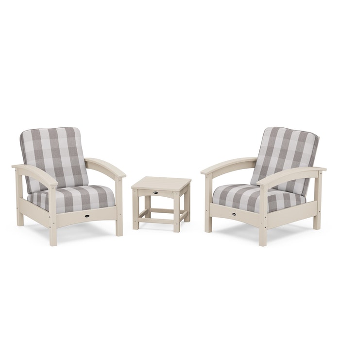 Trex Outdoor Furniture Rockport Club 3 Piece Deep Seating Conversation Set