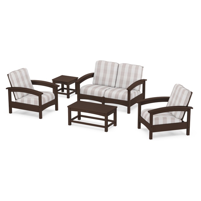 Trex Outdoor Furniture Rockport Club 6 Piece Deep Seating Conversation Set