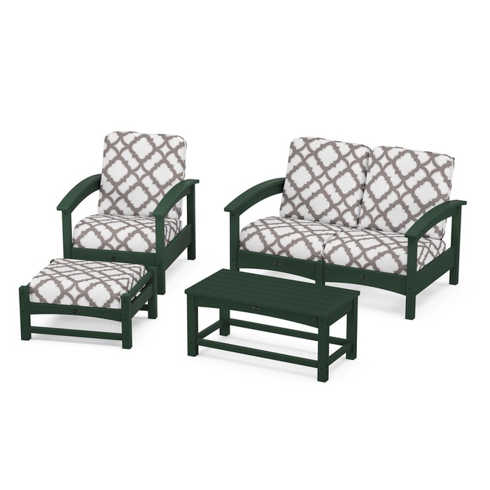 Trex Outdoor Furniture Rockport 4-Piece Deep Seating Conversation Group