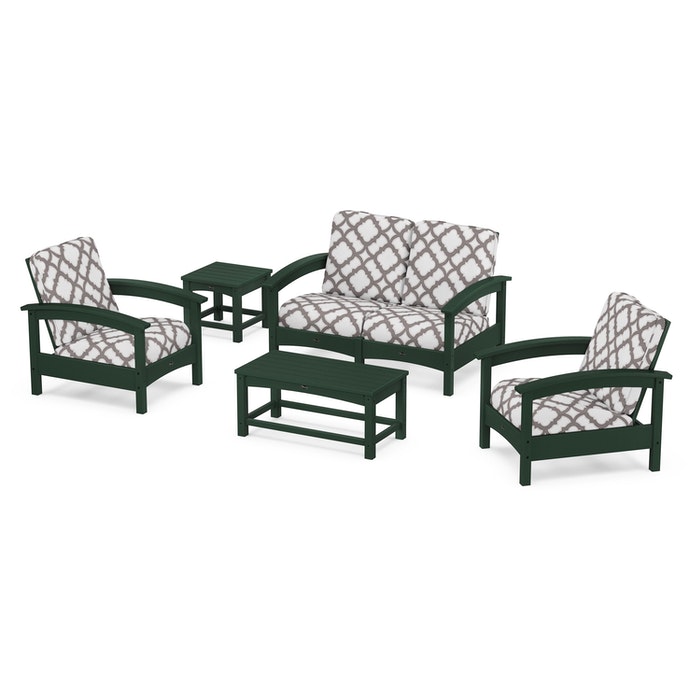 Trex Outdoor Furniture Rockport Club 6 Piece Deep Seating Conversation Set