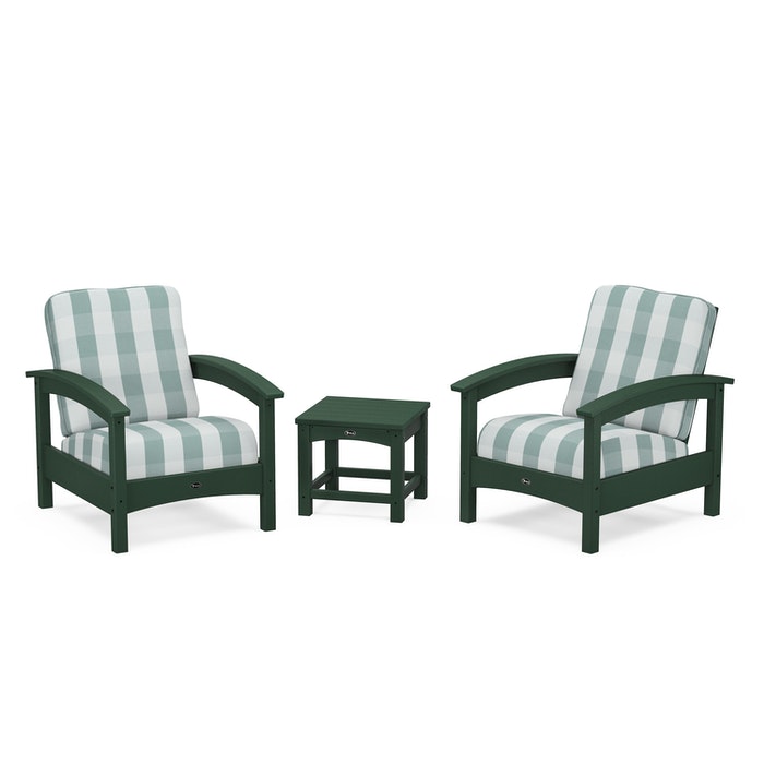 Trex Outdoor Furniture Rockport Club 3 Piece Deep Seating Conversation Set