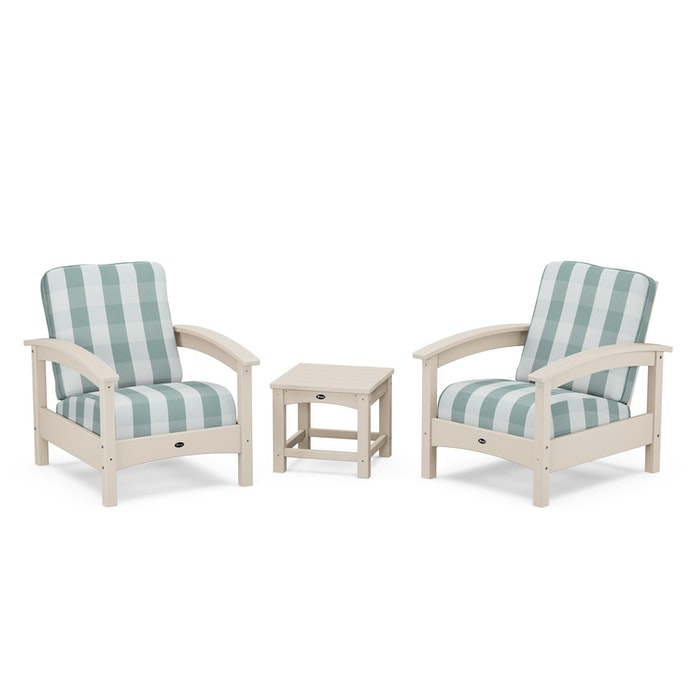 Trex Outdoor Furniture Rockport Club 3 Piece Deep Seating Conversation Set