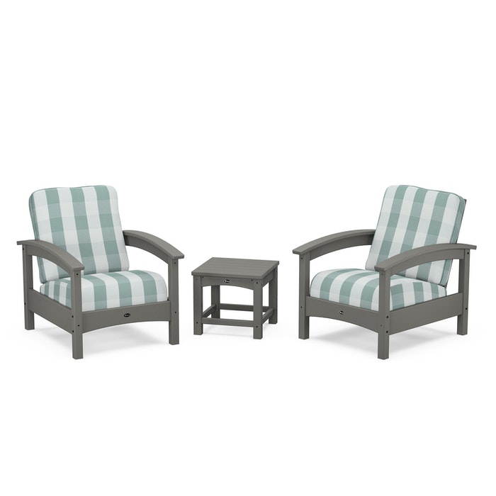 Trex Outdoor Furniture Rockport Club 3 Piece Deep Seating Conversation Set