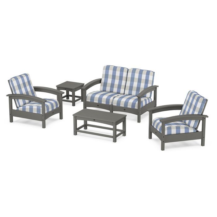 Trex Outdoor Furniture Rockport Club 6 Piece Deep Seating Conversation Set
