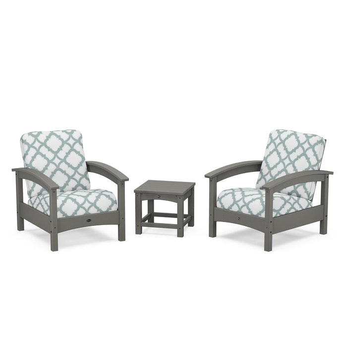 Trex Outdoor Furniture Rockport Club 3 Piece Deep Seating Conversation Set
