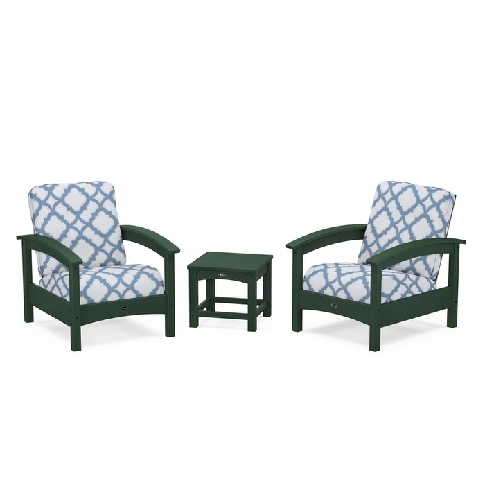 Trex Outdoor Furniture Rockport Club 3 Piece Deep Seating Conversation Set