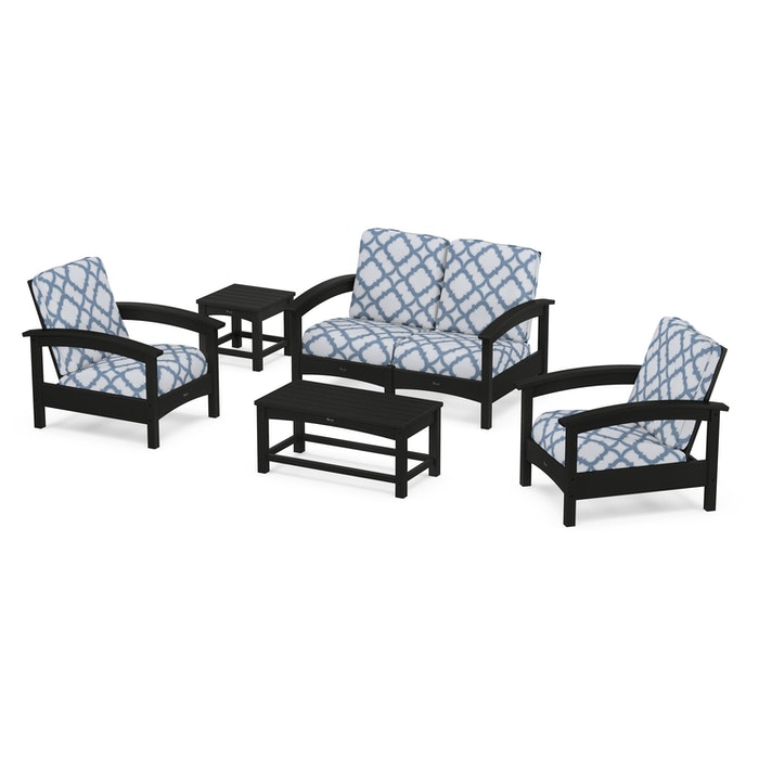 Trex Outdoor Furniture Rockport Club 6 Piece Deep Seating Conversation Set