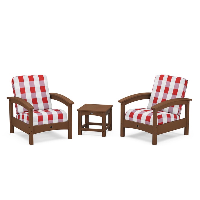 Trex Outdoor Furniture Rockport Club 3 Piece Deep Seating Conversation Set