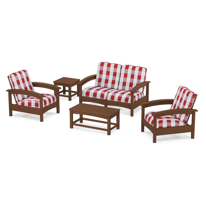 Trex Outdoor Furniture Rockport Club 6 Piece Deep Seating Conversation Set