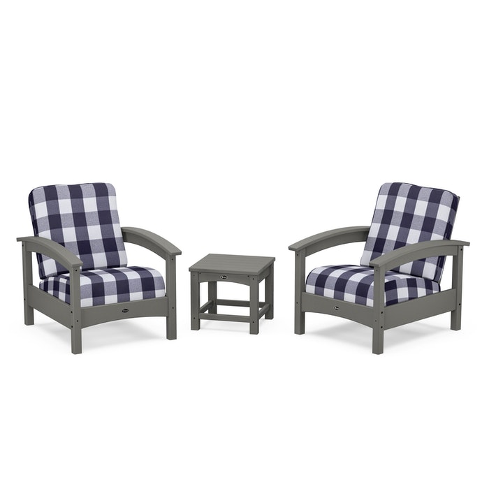 Trex Outdoor Furniture Rockport Club 3 Piece Deep Seating Conversation Set
