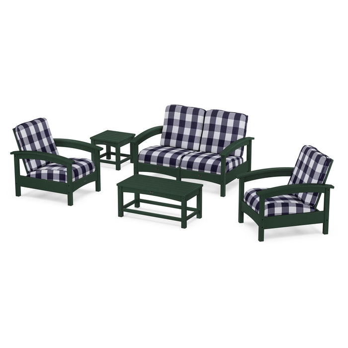 Trex Outdoor Furniture Rockport Club 6 Piece Deep Seating Conversation Set