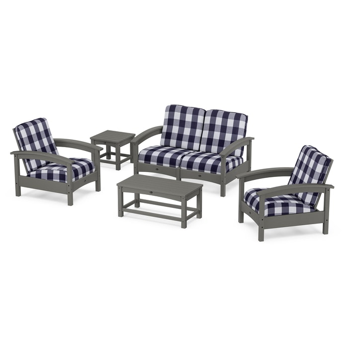 Trex Outdoor Furniture Rockport Club 6 Piece Deep Seating Conversation Set
