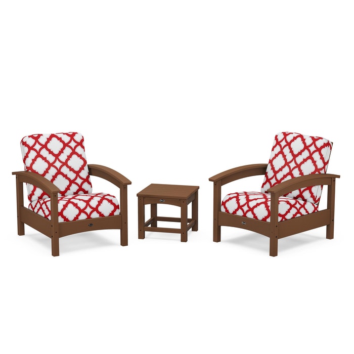Trex Outdoor Furniture Rockport Club 3 Piece Deep Seating Conversation Set