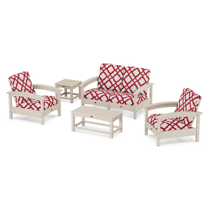 Trex Outdoor Furniture Rockport Club 6 Piece Deep Seating Conversation Set