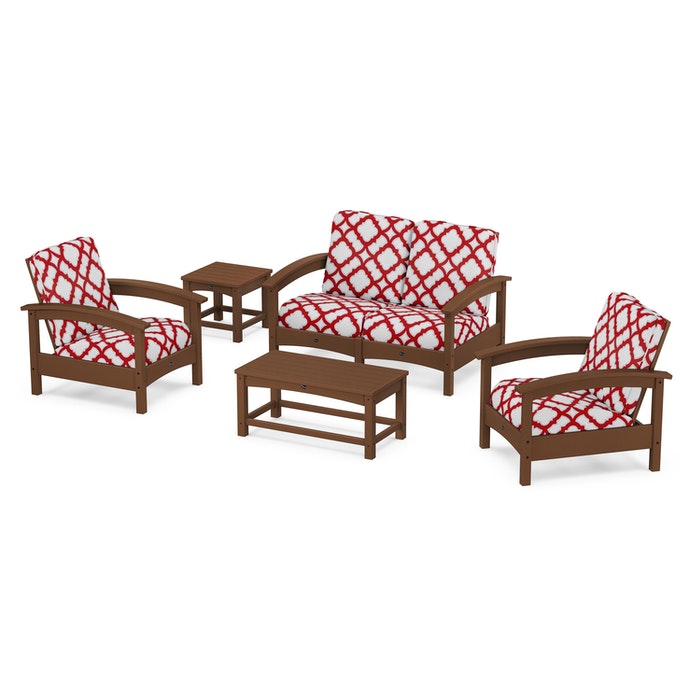 Trex Outdoor Furniture Rockport Club 6 Piece Deep Seating Conversation Set