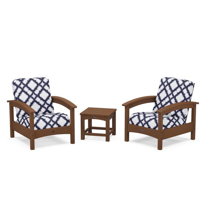 Trex Outdoor Furniture Rockport Club 3 Piece Deep Seating Conversation Set